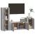Set dulapuri TV, 4 piese, gri sonoma, lemn prelucrat GartenMobel Dekor
