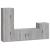Set dulapuri TV, 4 piese, gri sonoma, lemn prelucrat GartenMobel Dekor