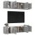 Set dulapuri TV, 6 piese, gri sonoma, lemn prelucrat GartenMobel Dekor
