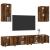Set dulapuri TV, 6 piese, stejar fumuriu, lemn prelucrat GartenMobel Dekor