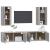 Set dulapuri TV, 4 piese, gri sonoma, lemn prelucrat GartenMobel Dekor