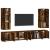 Set dulapuri TV, 6 piese, stejar fumuriu, lemn prelucrat GartenMobel Dekor