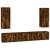 Set dulapuri TV, 6 piese, stejar fumuriu, lemn prelucrat GartenMobel Dekor