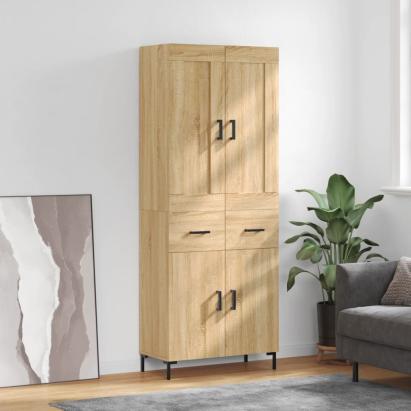 Dulap înalt, stejar sonoma, 69,5x34x180 cm, lemn compozit GartenMobel Dekor