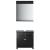 Set mobilier de baie „BERG”, 2 piese, negru, lemn masiv de pin GartenMobel Dekor