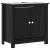 Set mobilier baie, 3 piese, „BERG” , negru, lemn masiv de pin GartenMobel Dekor
