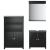 Set mobilier baie, 3 piese, „BERG” , negru, lemn masiv de pin GartenMobel Dekor