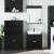 Set mobilier baie, 3 piese, „BERG” , negru, lemn masiv de pin GartenMobel Dekor