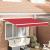 Cortina Retractabilă Manual Roșu și Alb GartenMobel Dekor