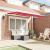 Cortina Retractabilă Manual Roșu și Alb GartenMobel Dekor
