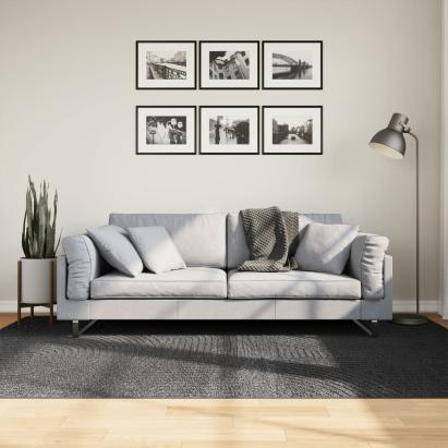 Covor "IZA" aspect scandinav cu fire scurte, antracit,160x230cm GartenMobel Dekor