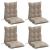 Perne scaun cu spătar mic, 4 buc., gri taupe, textil oxford GartenMobel Dekor