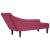 Sezlong cu cotiera dreapta Wine Red Velvet GartenMobel Dekor