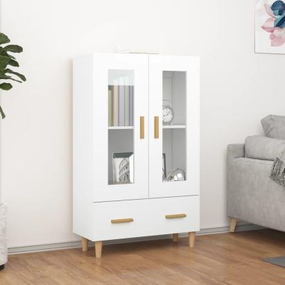 Dulap înalt, alb, 70x31x115 cm, lemn compozit GartenMobel Dekor