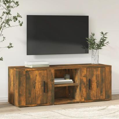 Comodă TV, stejar fumuriu, 100x31,5x35 cm, lemn prelucrat GartenMobel Dekor