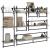 Set rafturi perete cu bare, 6 buc., gri sonoma, lemn prelucrat GartenMobel Dekor