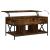 Măsuță de cafea stejar fumuriu 100x55x50cm lemn prelucrat/metal GartenMobel Dekor