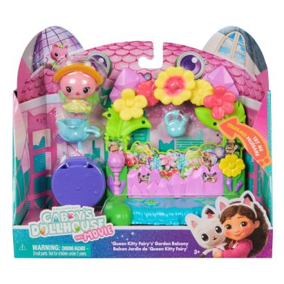 GABBYS DOLLHOUSE FILMUL SET BALCONUL GRADINA SI FIGURINA ZANA REGINA KITTY CU  ACCESORII SuperHeroes ToysZone