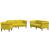 Set de canapele, 3 piese, galben, catifea GartenMobel Dekor
