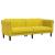 Set de canapele, 3 piese, galben, catifea GartenMobel Dekor