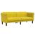 Set de canapele, 3 piese, galben, catifea GartenMobel Dekor