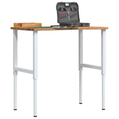 Banc lucru maro 100x60x(71,5-98)cm lemn masiv stejar GartenMobel Dekor