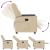 Fotoliu rabatabil electric, crem, material textil GartenMobel Dekor