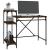 Birou cu rafturi stejar fumuriu 105x50x90 cm lemn compozit/fier GartenMobel Dekor