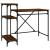 Birou cu rafturi stejar fumuriu 105x50x90 cm lemn compozit/fier GartenMobel Dekor