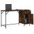 Birou, stejar fumuriu, 131x48x75 cm, lemn prelucrat GartenMobel Dekor