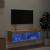 Comodă TV cu lumini LED, stejar sonoma, 100x30x30 cm GartenMobel Dekor