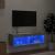 Comodă TV cu lumini LED, gri beton, 100x30x30 cm GartenMobel Dekor