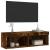 Comodă TV cu lumini LED, stejar fumuriu, 100x30x30 cm GartenMobel Dekor