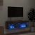 Comodă TV cu lumini LED, stejar fumuriu, 100x30x30 cm GartenMobel Dekor