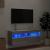 Comodă TV de perete cu lumini LED, gri sonoma, 100x30x40 cm GartenMobel Dekor