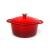 Oală din Fontă Emailată Roșie cu Capac si cum maner metal – 5 L, 26cm Handy KitchenServ