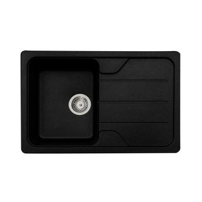 Chiuvetă din compozit de granit pentru bucătărie Negru metalic ELEFANT PREMIUM 7850 VERONA 775 x 495 mm Innovative ReliableTools