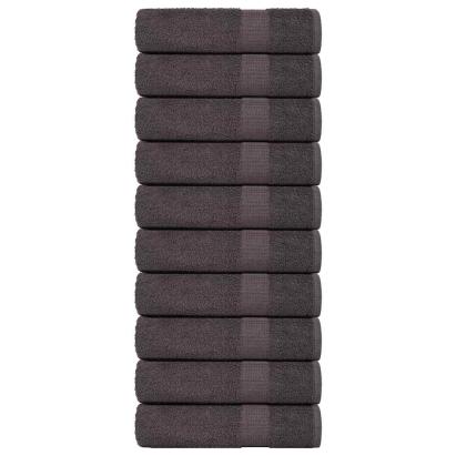 Prosoape de mână 10 buc Antracit 50x100 cm 360 g/m² 100% bumbac GartenMobel Dekor