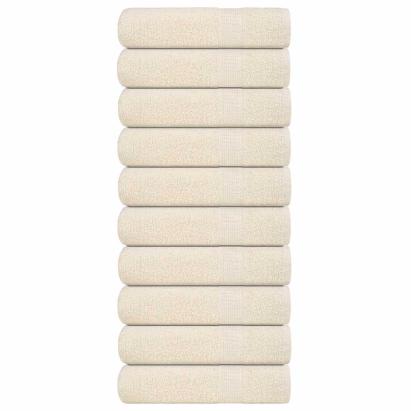 Prosoape de baie 10 buc crem 100x150 cm 360 g/m² 100% bumbac GartenMobel Dekor