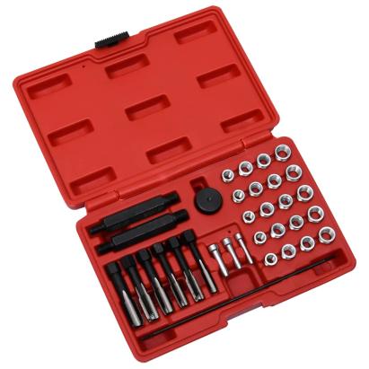 Set de scule reparare filete de bujii, 33 piese, M8 M10 M12 GartenMobel Dekor