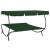Pat șezlong de exterior cu baldachin, verde GartenMobel Dekor