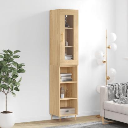 Dulap înalt, stejar sonoma, 34,5x34x180 cm, lemn prelucrat GartenMobel Dekor