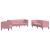 Set canapele Chesterfield cu perne rulou, 3 piese, roz, catifea GartenMobel Dekor