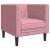 Set canapele Chesterfield cu perne rulou, 3 piese, roz, catifea GartenMobel Dekor