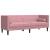 Set canapele Chesterfield cu perne rulou, 3 piese, roz, catifea GartenMobel Dekor