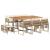Set mobilier de grădină cu perne, 11 piese, bej, poliratan GartenMobel Dekor