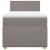 Pat box spring cu saltea, gri taupe, 90x190 cm, textil GartenMobel Dekor