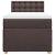 Pat box spring cu saltea, maro închis, 90x190 cm, textil GartenMobel Dekor
