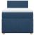 Pat box spring cu saltea, albastru, 100x200 cm, textil GartenMobel Dekor