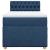 Pat box spring cu saltea, albastru, 100x200 cm, textil GartenMobel Dekor